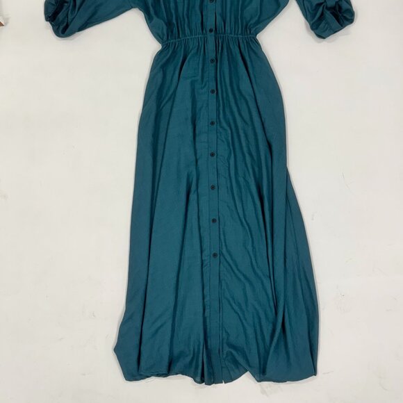 Barilà Teal Button-Down Maxi Dress - Picture 8 of 8